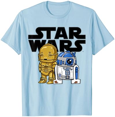 Star Wars Boba R2-D2 e C-3PO Camiseta gráfica de desenho animado fofo