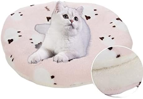 Aquecimento de gato de auto -aquecimento - lavável cama de cão de cachorro colchão de gato almofada na cama redonda 2 para pequeno gatinho de gato de gato de gato de gato de estimação de animais de estimação