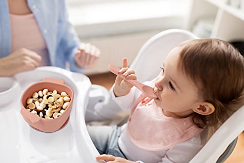 Tigela de sucção, Socub Silicone Learning Bowl para crianças e crianças pequenas, tigela de bebê sem deslizamento