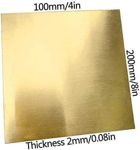 Brass Metal Aluminium Folha de alumínio Metal Folha de cobre Comprimento da folha de latão e tamanho de largura 4x8 polegadas Várias especificações para o artesanato de metalwork
