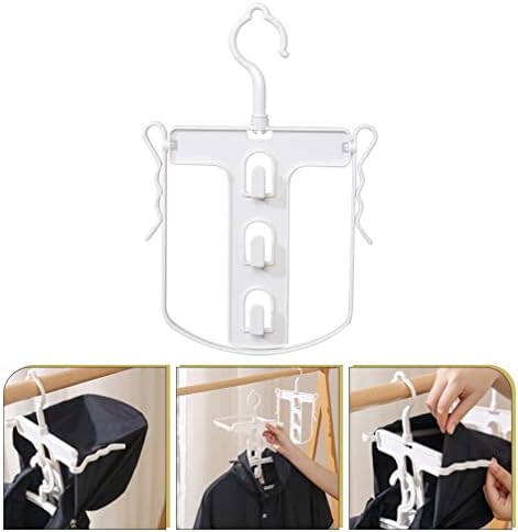 DOITOOL ROPOS RODOS ROPOS DO CANELURO DO CANELHO: 2PCS Secagem de roupas com chapéu Clipe de plástico branco Clipe de clipe Cabine Drip Hanger para meias Roupas de lingerie de sutiã
