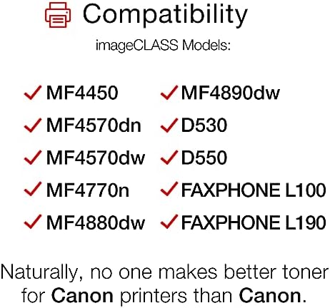 Cartucho de toner genuíno Canon 051 Cartucho de toner preto e genuíno 128 preto, 1 pacote ImageClass MF4450, MF4500/4700/4800 Série, D500 Series, L100, L190 Laser Impressor