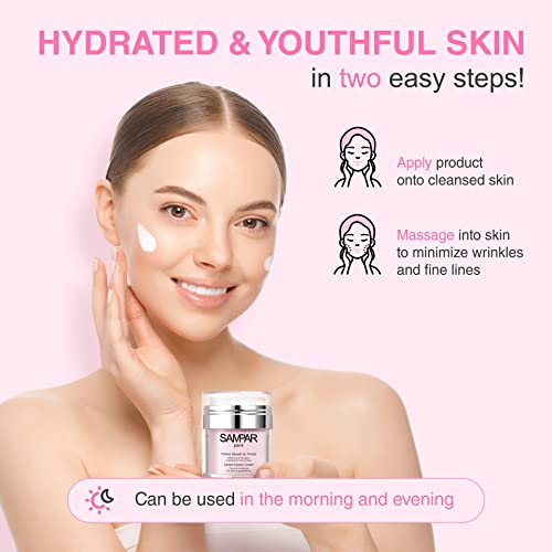 Sampar - creme de sonho luxuoso - hidratante facial antienvelhecimento - hidratante facial diário - anti -rugas e antienvelhecimento - hidrata e protege a pele