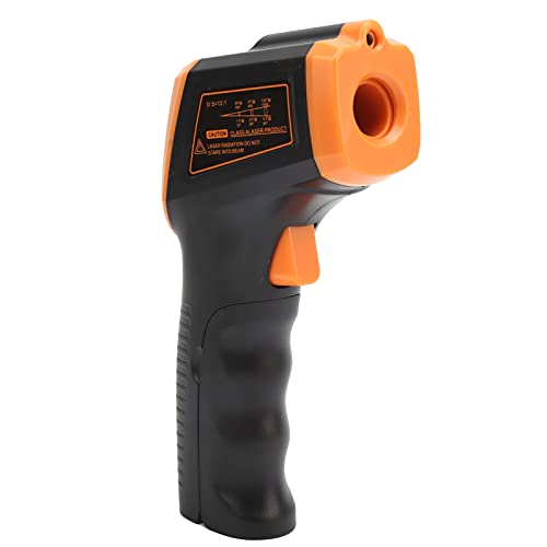 FTVogue Medição de temperatura infravermelha Medição da pistola LCD Termômetro industrial sem termômetro de toque [laranja], termômetros infravermelhos e a laser