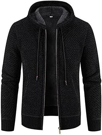 Uofoco plus size size casaco de manga longa fria masculina jaqueta colegial de primavera com conforto de cor de malha de malha zíper