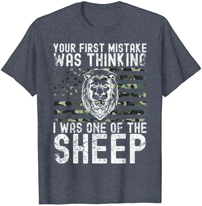 Seu primeiro erro foi pensar que eu era uma das camisetas de ovelha