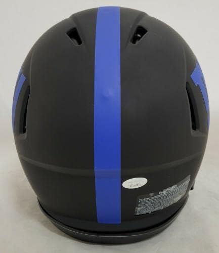 Mario Manningham assinou o NY Giants FS Eclipse Speed ​​Helmet Autentic Helmet JSA CoA - Capacetes NFL autografados