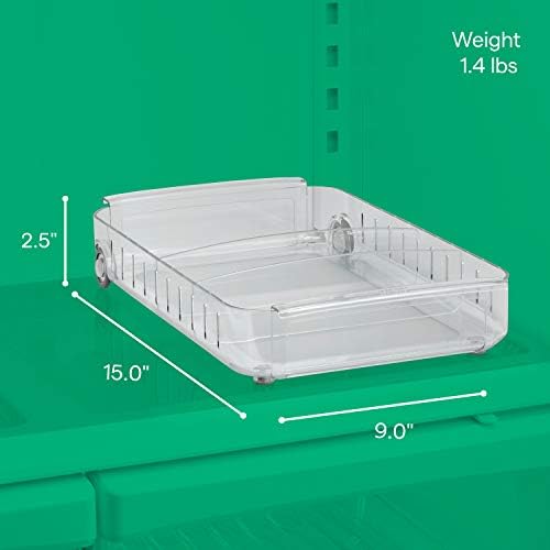 YouCopia Freezeup Freezer bin 15 , organizador de geladeira com armazenamento, recipiente sem alimentos sem BPA e Caddy de geladeira,