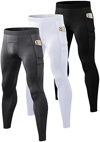 Calça de compressão masculina treino atlético executando calças justas camadas base ginástica esporte de yoga basquete