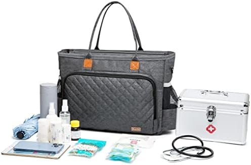 Bolsas de enfermagem do Ártico Fox com armazenamento separado de 15,6 ”de laptop, compartimento grande, bolsos múltiplos e resistentes