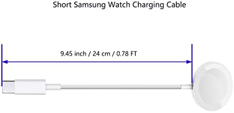 Carregador de relógio curto compatível com Samsung Galaxy Watch 5/5 Pro, Galaxy Watch 4/4 CLASSIM