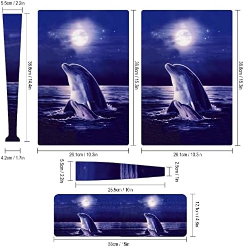 Tampa de adesivos para peles de golfinho roxo para adesivos de edição digital PS5 para console PS5 e resistência ao arranhão