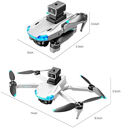 Zottel de alta definição de alta definição de câmera dupla ajustável drone, motor sem escova, percepção de 360 ​​°