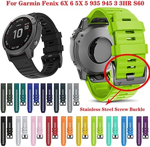 Daikmz Quick Fit Watch Band para Garmin Fenix ​​7x 6x 5x 7 6 Pro 5 5Plus 3HR Silicone EasyFit Wrist Band 26mm 22mm Strap