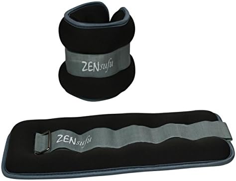Junto de pesos do tornozelo ou pulso Zensufu com cinta, vendida em pares de 1 a 5 libras