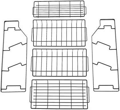 Organizador de rack de especiarias de 4 camadas com prateleira de contador de exibição destacável, prateleiras de armazenamento