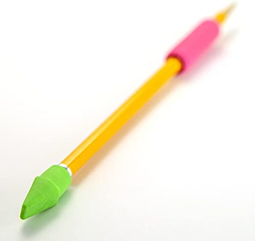 Caps de borracha de lápis do Office Mate Achieva, 24 em um pacote, cores variadas