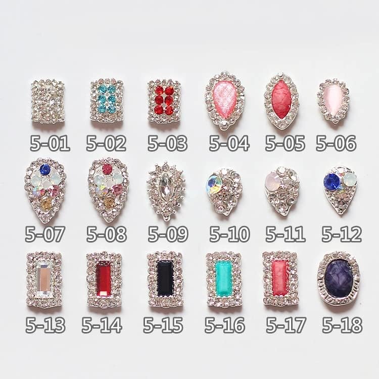 Peças de charme de luxo em estilo aleatório liga de cristal strass decoração de unhas para jóias diy jóias -