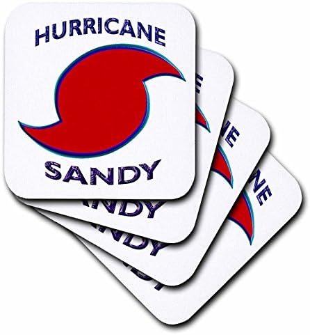 3drose cst_76841_4 Hurricane Sandy com montanhas-russas de ladrilhos de símbolos de tempestades, conjunto de 8