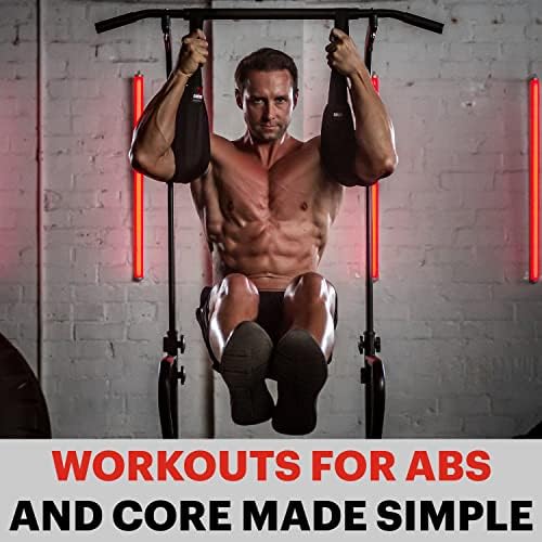 Dmoose pendurada tiras AB para puxar a barra e a construção muscular abdominal, suporte de braço resistente e acolchoado para exercícios