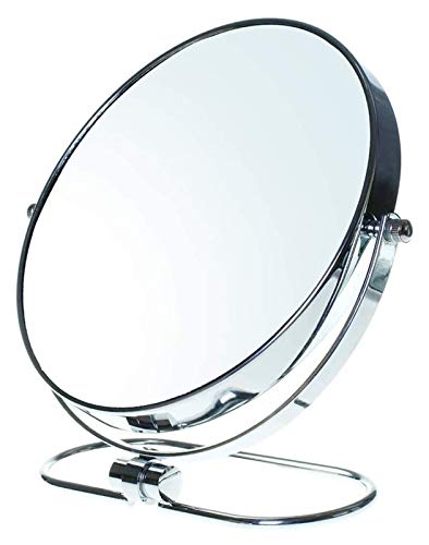 Yuesfz espelho cosmético em pé 3x zoom, 7 polegadas de mesa dupla face top espelho, espelho de espelho cosmético de espelho cosmético,