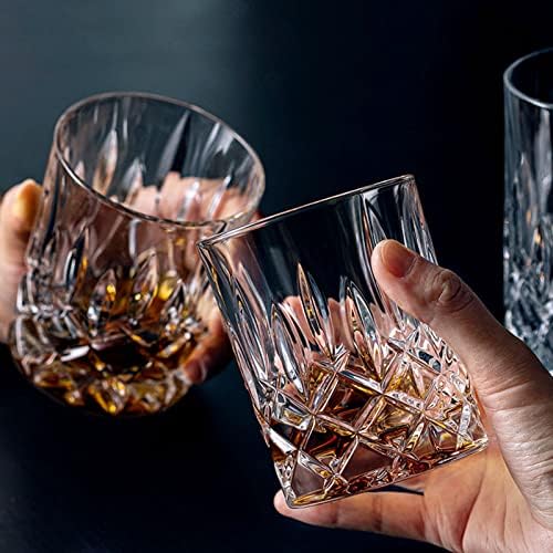 Paracity Whisky Decanter e óculos conjunto, decantador de bebidas de cristal criado com 6 copos de uísque para vodka escocês de
