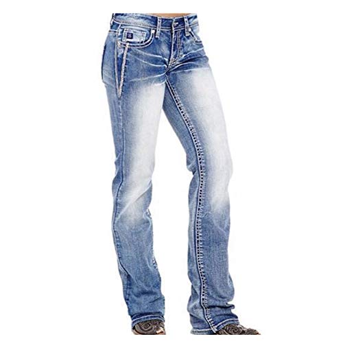 Bandeira Americana de Mulheres Genéricas Jean Lavado Bootcut Jean Jeans Casual Jeans Básico Jeans Vintage Calças Jeans de Jeans Vintage