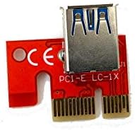 Micro conectores PCIE 6 -PIN 16X a 1x Card de adaptador RISER alimentado