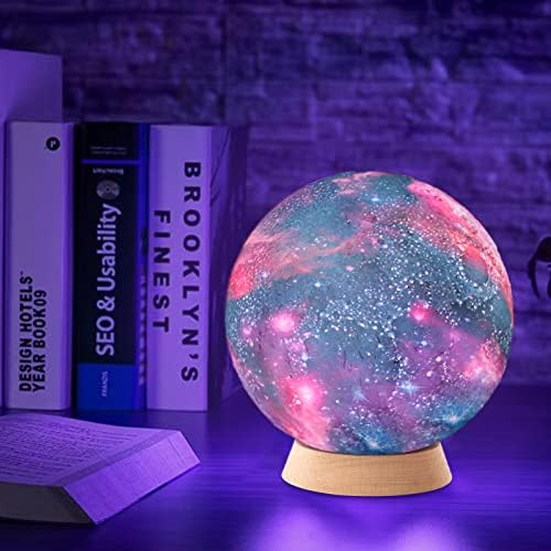 Lâmpada de lua de LED inteligente, 3 tipos de modos de controle - controle Wi -Fi / App / IR, 5,9 polegadas Touch Night Light RGB