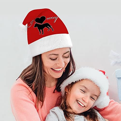 Eu amo meu cachorro pitbull chapéu de natal chapéus chapéus de natal decoração de árvores decoração de férias presentes para