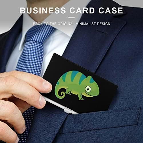 Chameleon Business Name Card Case Profissional Pocket Organizer Print Funny Print