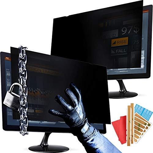 22 polegadas 16: 9 e 24 polegadas 16:10 Filtros de tela de privacidade de computador para monitores widescreen e kit de substituição - anti -Glare - filme protetor para confidencialidade de dados - pacote de tela de privacidade de desktop