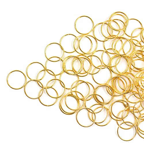 Anéis de cabelo Dreadlock Rings Clipes de cabelo 100 PCs Gold 100 PCs Clipes de loop de cabelo prateados para mulheres Acessórios para cabelos DIY Dreadlock
