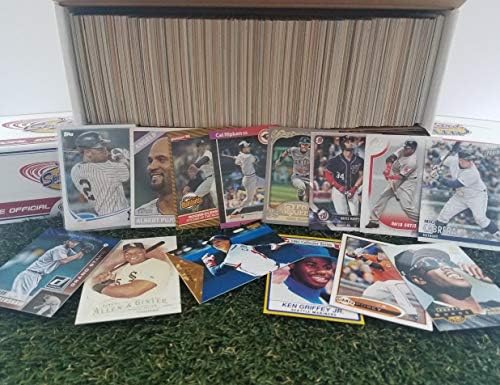 Pacote de kits iniciantes de cartões de beisebol- 600 cartões Jumbo de cartões de beisebol com superestrelas + 20 pacotes de cera de beisebol não abertos vintage de várias marcas com cartão de autógrafo ou recordações garantidas.