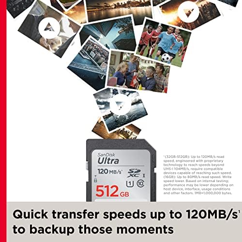 Sandisk 256 GB Ultra SDXC UHS-I Memory Card-120MB/S, C10, U1, Full HD, cartão SD-SDSDUN4-256G-GN6IN