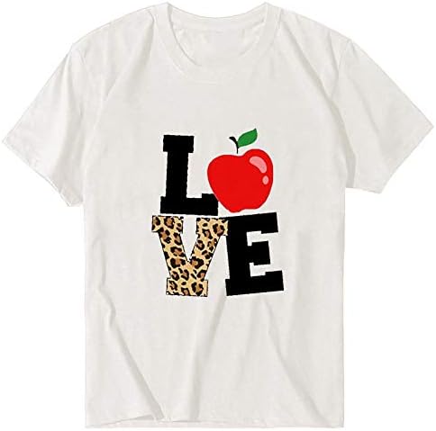 Camiseta do Dia dos Namorados da Mulher Letra de Amor Letra de Blusa Redonda de Blusa Roul