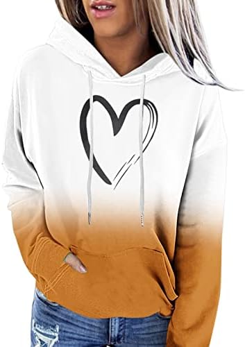 Hoodies balakie para mulheres gradiente colorida capuz de traço de luta com capuz