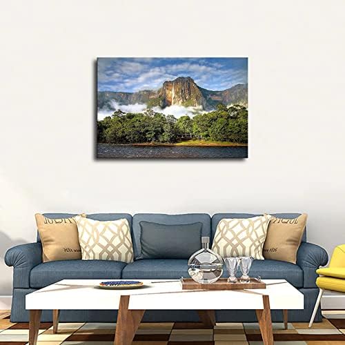Angel Falls, Parque Nacional Kanama, Tenezuela Canvas Arte de parede Pintura a óleo Printing Modern Poster impressões pode ser decorada diretamente paredes para casa da sala de estar e assim por diante