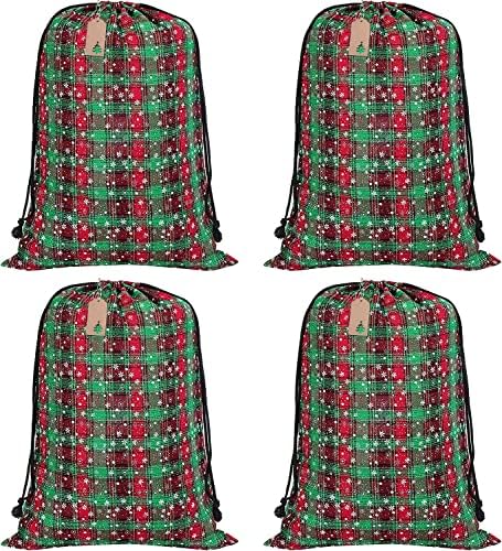 LTCYEV 4 PACK GRANDE SACOS DE PANTA SACOS DE CRASSO SACOS JUMBO PANTA BAGAS DE DORAIAÇÕES DE NATAL SACOS DE PRESENTE EXTRIMO