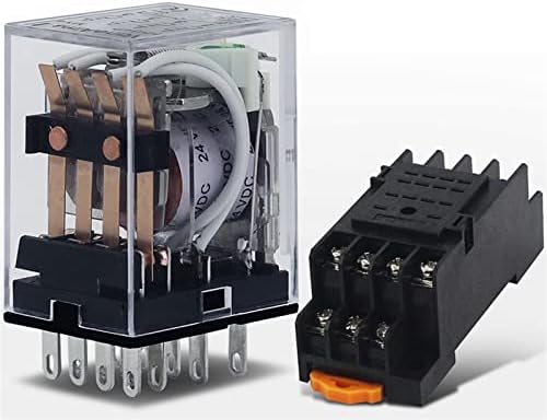 Relé MY4P HH54P MY4NJ Bobina Geral DPDT Micro mini -relé eletromagnético interruptor com base de soquete LED AC 110V 220V