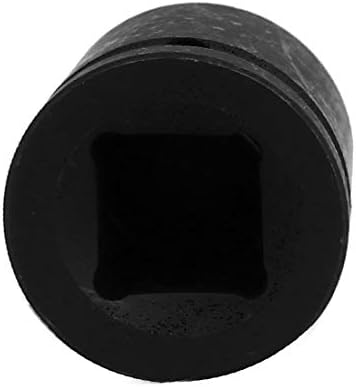 X-Dree 2,8 polegadas Comprimento de 1/2 polegada Adaptador de impacto do soquete de aço de aço de vanádio cromo Black (Adaptador de Impacto de Acero, liga inexidável Vanadio de 2,8 'de longitud, 1/2', 1/2 ', negro