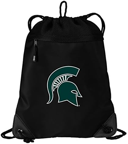 Broad Bay Michigan State Saco de Caminhada Michigan State University Cinch Pack Backpack Mesh e microfibra exclusivos