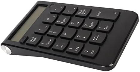 Teclado numérico USB Chiciris, Black ABS Numérico Teclado 19 Chaves 32,8 pés Plugue de distância eficaz e brinque
