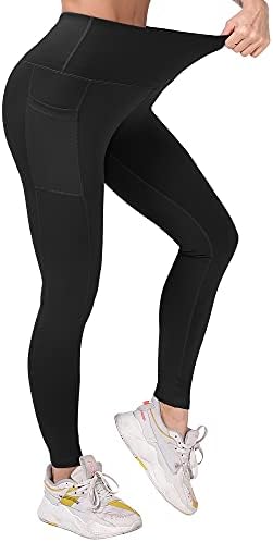 LZYVOO 3 Leggings de embalagem com bolsos para mulheres, calças de ioga de controle de barragem de cintura alta