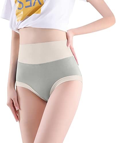 Cueca de algodão de alta cintura feminina Senhoras suaves de cuecas completas de shapewear