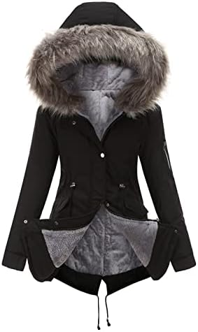 Ikevan Women Women Color Solid Capuz de casaco de manga comprida Zipper sobretudo inverno Wind Windbreaker acolchoado casaco
