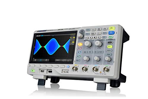 Siglent Technologies SDS1104X-E 100MHz Osciloscópio digital 4 canais decodificadores padrão, cinza