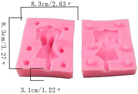 Mofo de argila nua 3D - molde de silicone nua fêmea para argila, fondant, bolo Diy Baking Tools