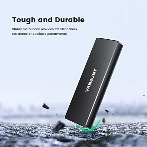 VANSUNY 1TB USB 3.1 SSD externo portátil, 1050MB/s de alta velocidade USB C Mini Mini Metal Portátil Externo Estado Sólido