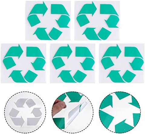 Adesivos verdes de cabilock 15pcs podem compartilhar etiquetas de escritórios premium adesivos de lixo verde casa auto-adesiva